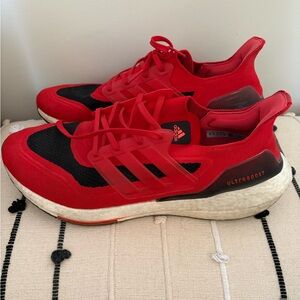 adidas Red and Black Athletic Shoes